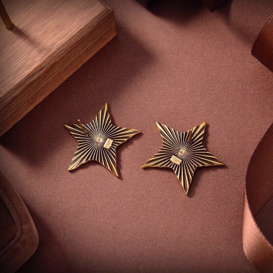 YYE028 YVES star stud earring - ccjewelryacc