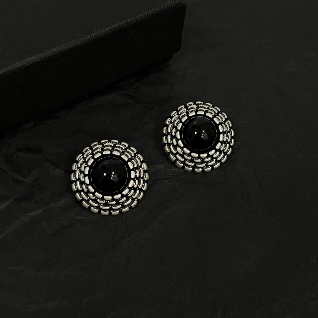 YYE050 Metal YVES Stud earring - ccjewelryacc