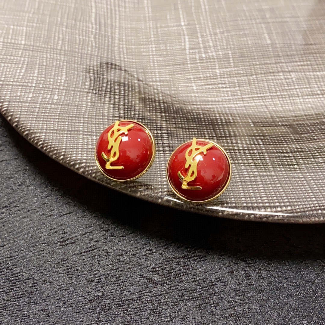 YYE037 YVES Round Stud earring - ccjewelryacc