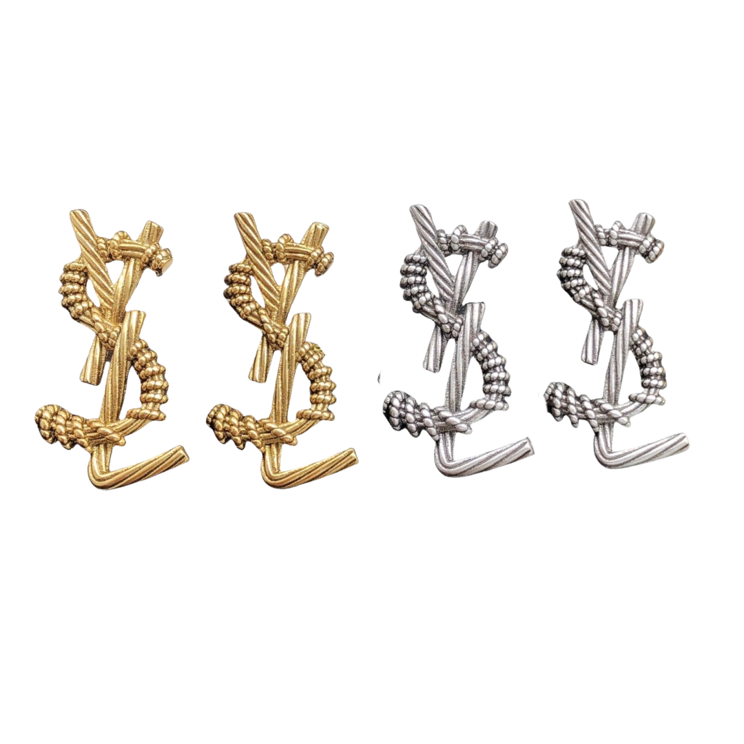 YYE026 opyum LSY threader earrings in metal - ccjewelryacc