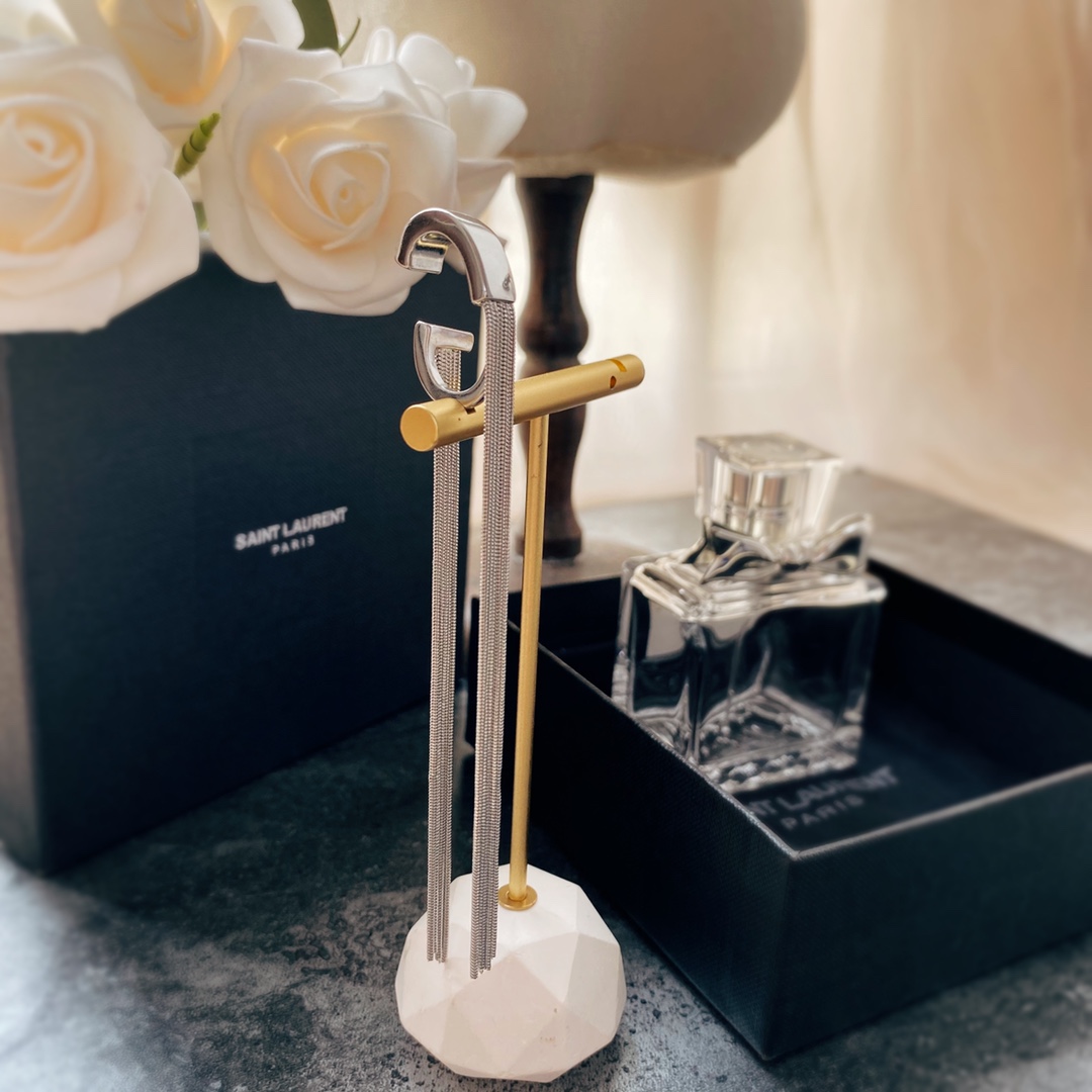 YYE064 1PCS YVES C shape ear hook metal gold plated - ccjewelryacc