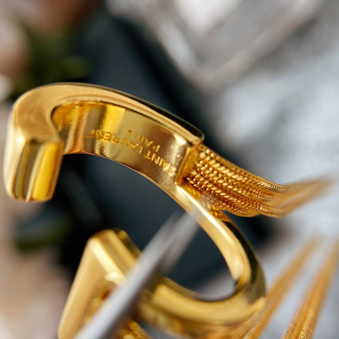 YYE064 1PCS YVES C shape ear hook metal gold plated - ccjewelryacc