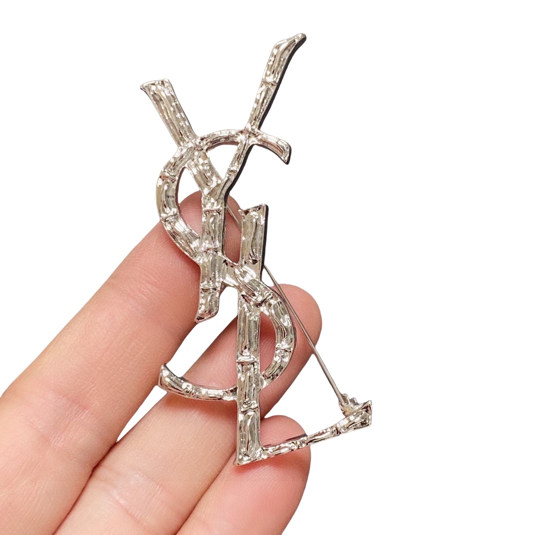 BYB041 Y opyum bamboo textured Brooch pin - ccjewelryacc