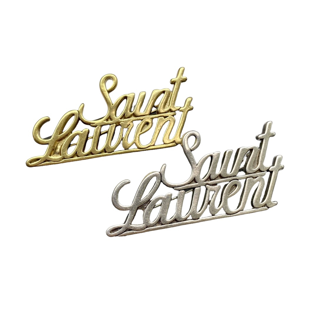 BYB052 Laurent saint letter brooch pin in metal - ccjewelryacc