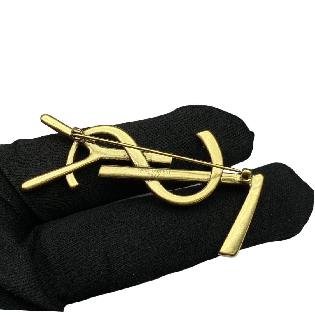 BYB027 YVES LSY LOGO Brooch pin - ccjewelryacc