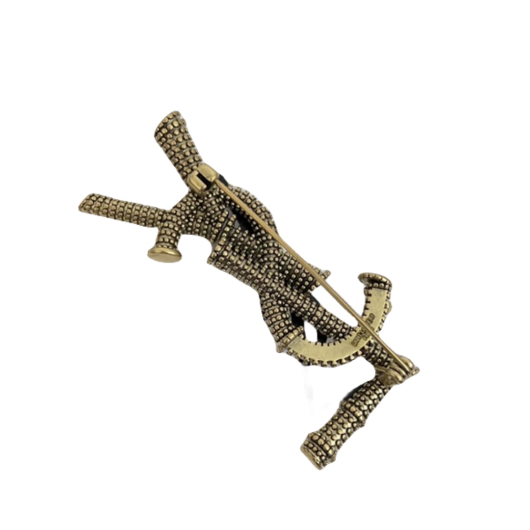 BYB029 YVES LSY Logo Brooch - ccjewelryacc