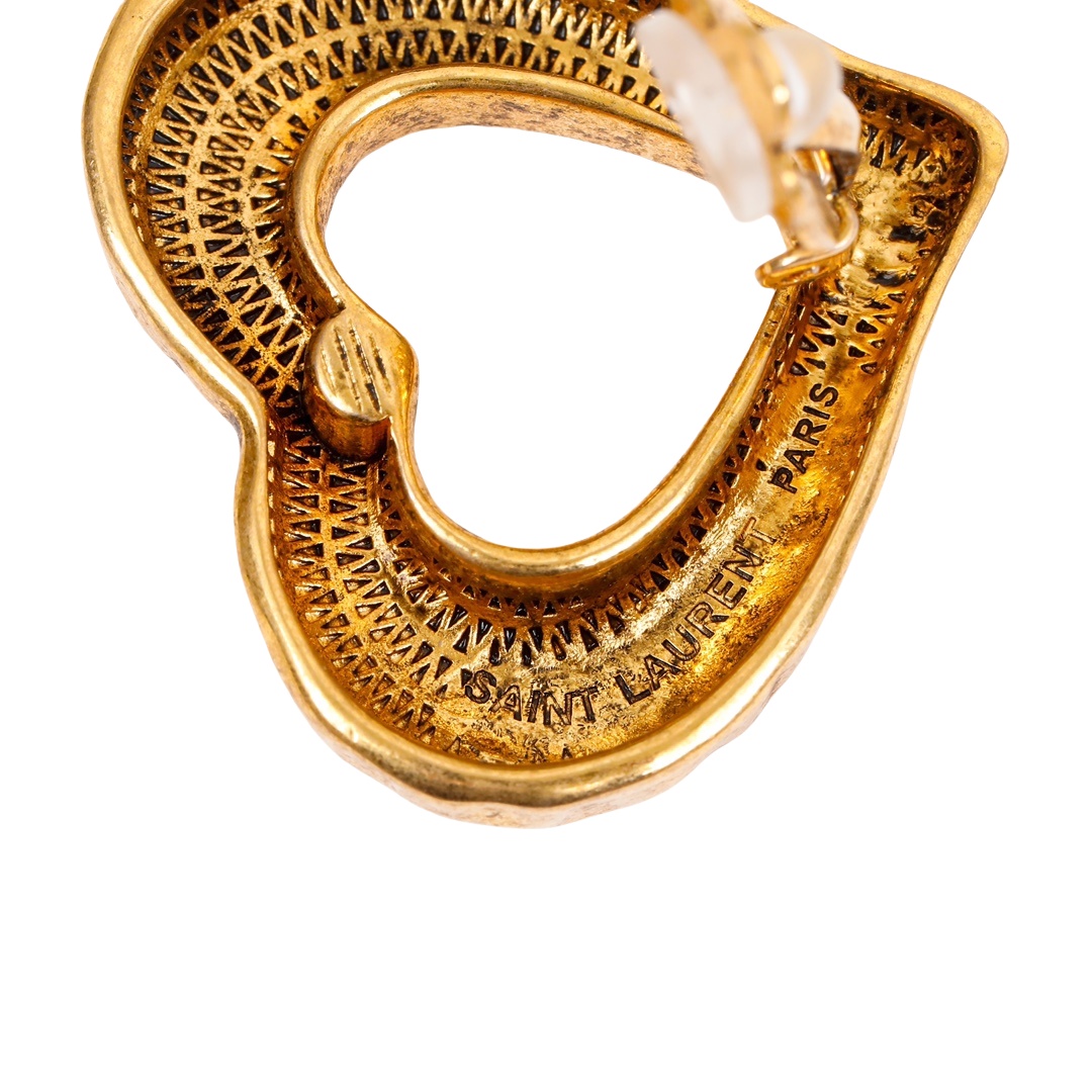 YYE071 YVES Heart clip on earring - ccjewelryacc