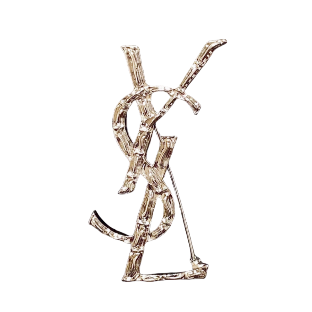 BYB041 Y opyum bamboo textured Brooch pin - ccjewelryacc