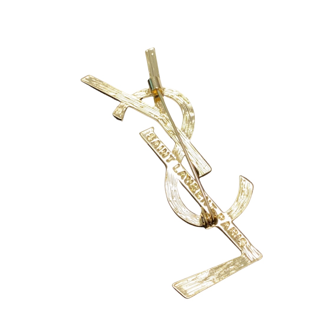 BYB031  LSY Logo Monogram Brooch Pin - ccjewelryacc