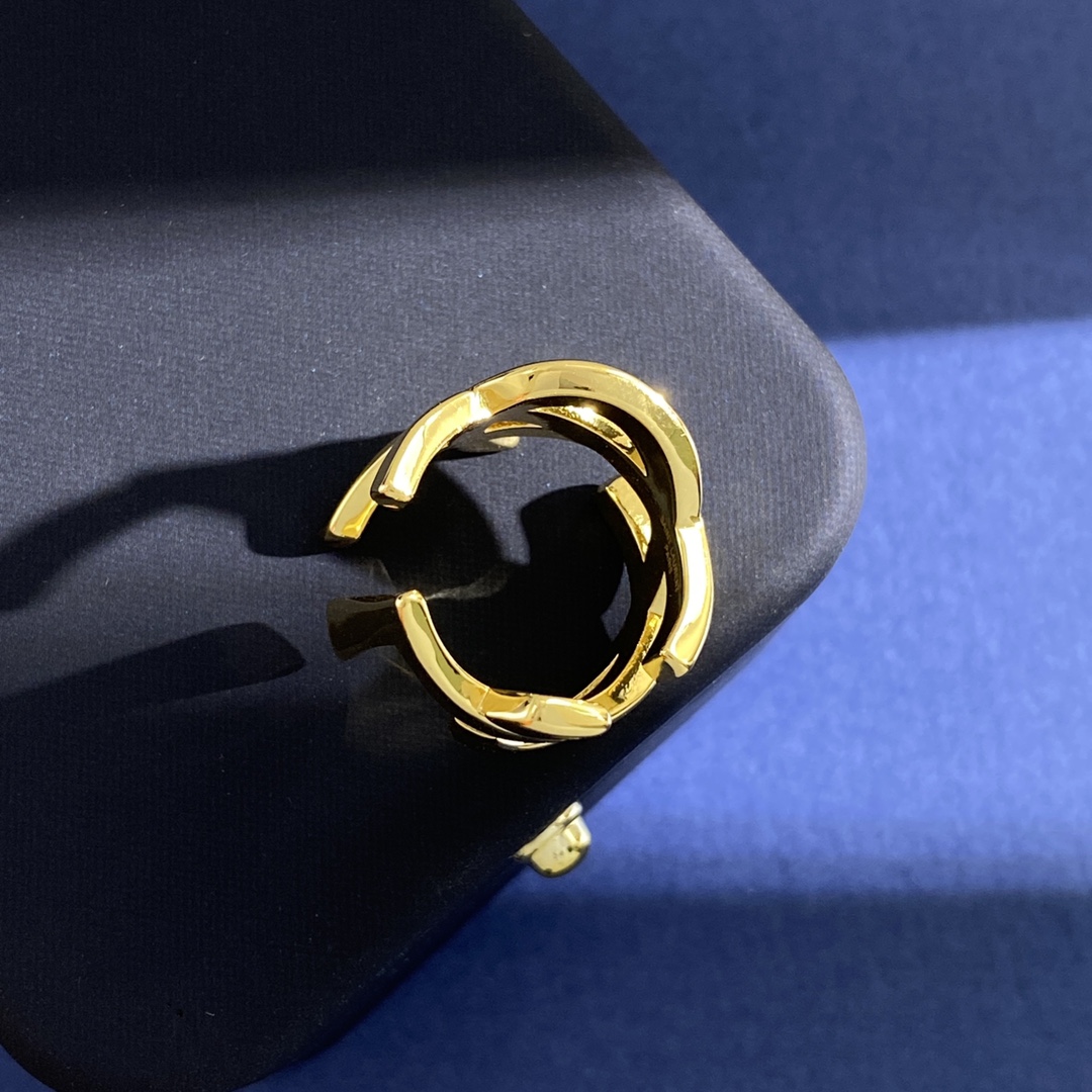 YYR003 YVES OPYUM twist ring in metal - ccjewelryacc