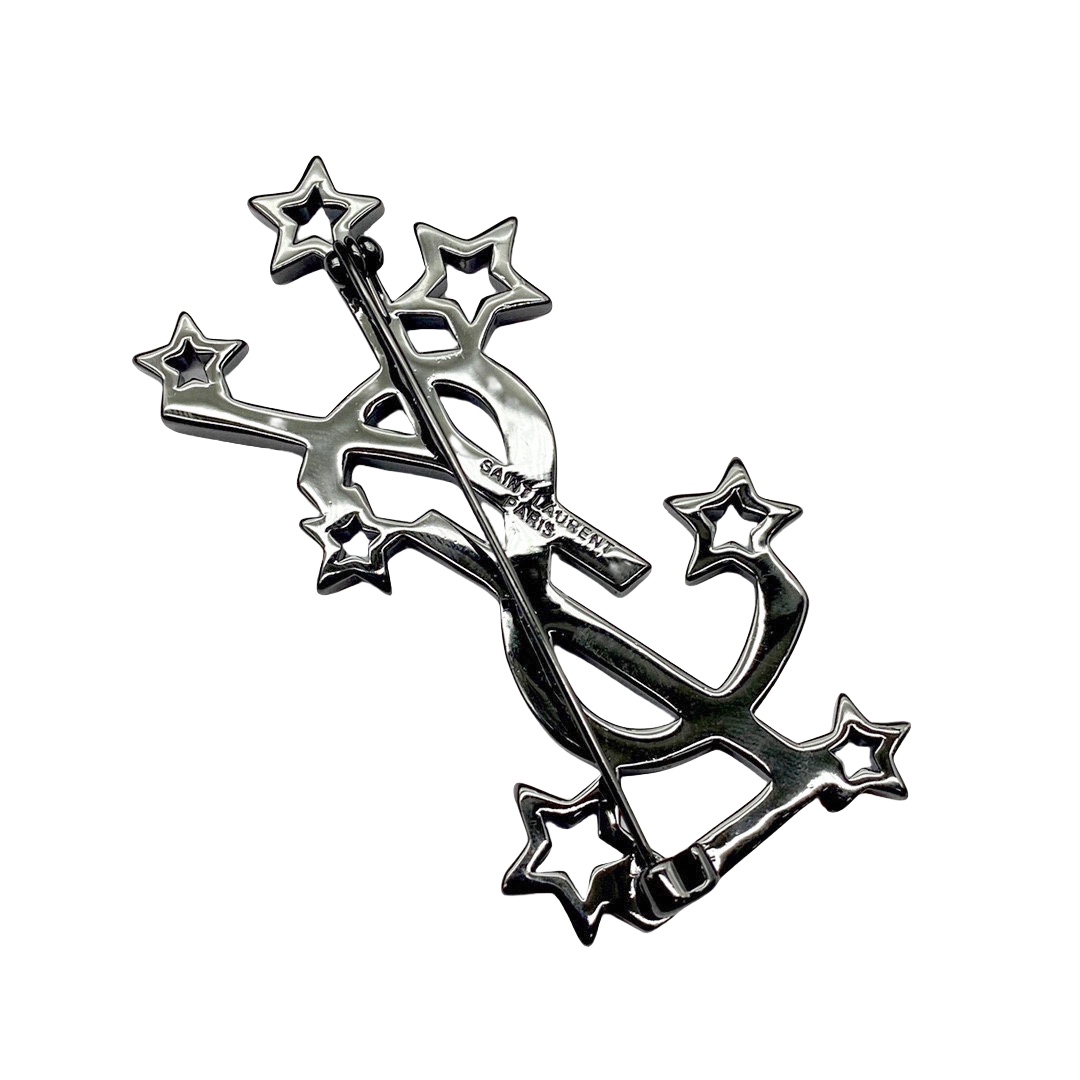 BYB051 YVES Stars LSY LOGO Brooch pin - ccjewelryacc