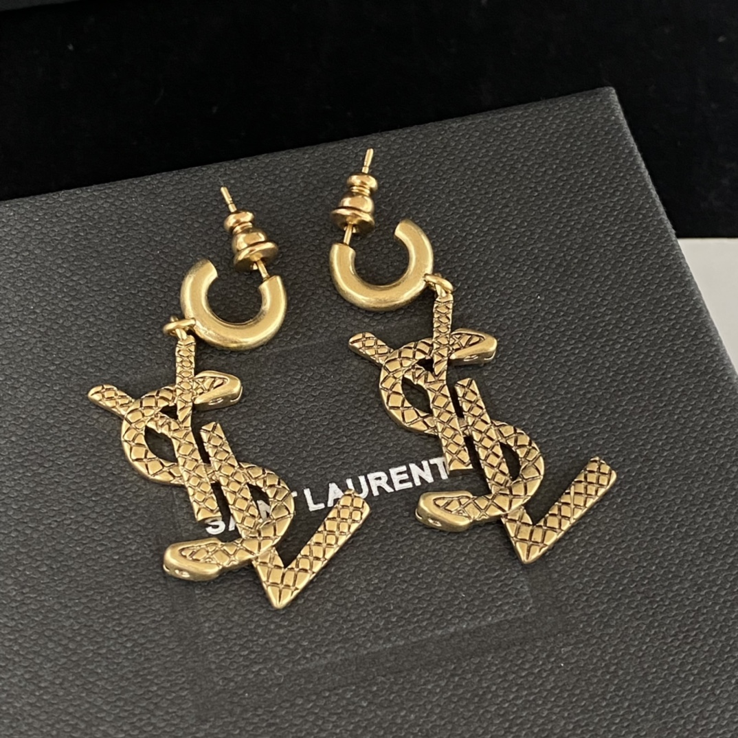 YYE029 Snake texture LSY earrings - ccjewelryacc