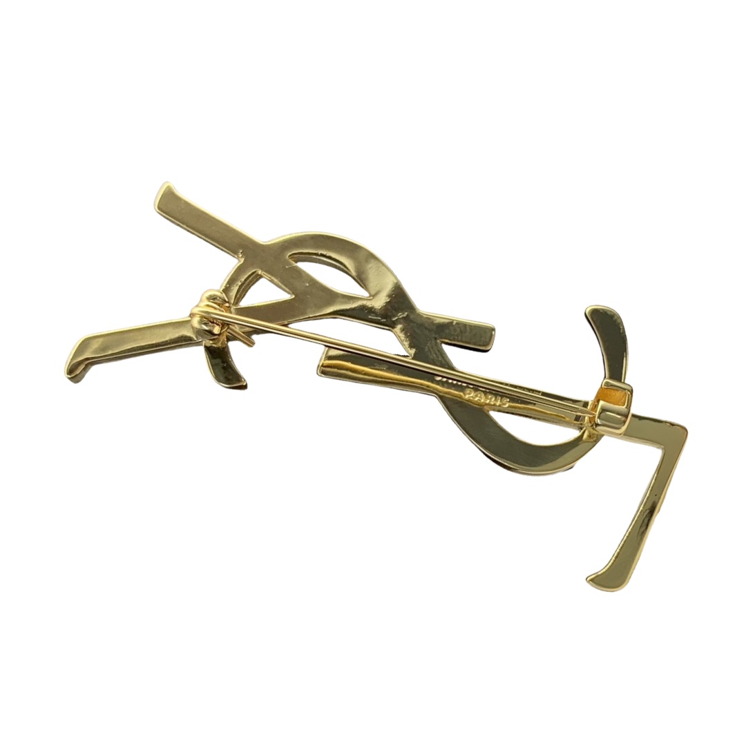 BYB028 YVES LSY LOGO Brooch pin in metal - ccjewelryacc