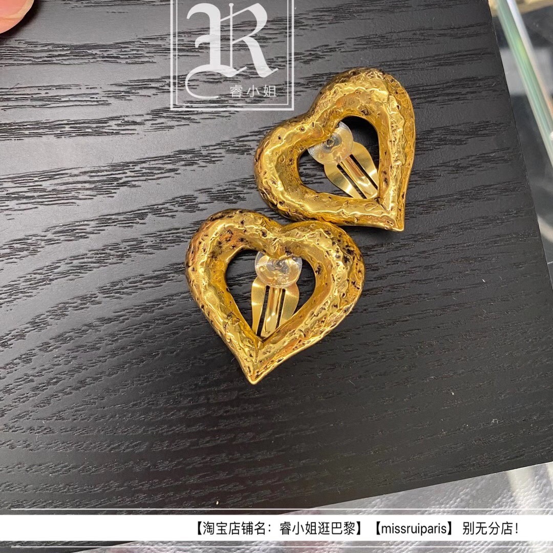 YYE071 YVES Heart clip on earring - ccjewelryacc