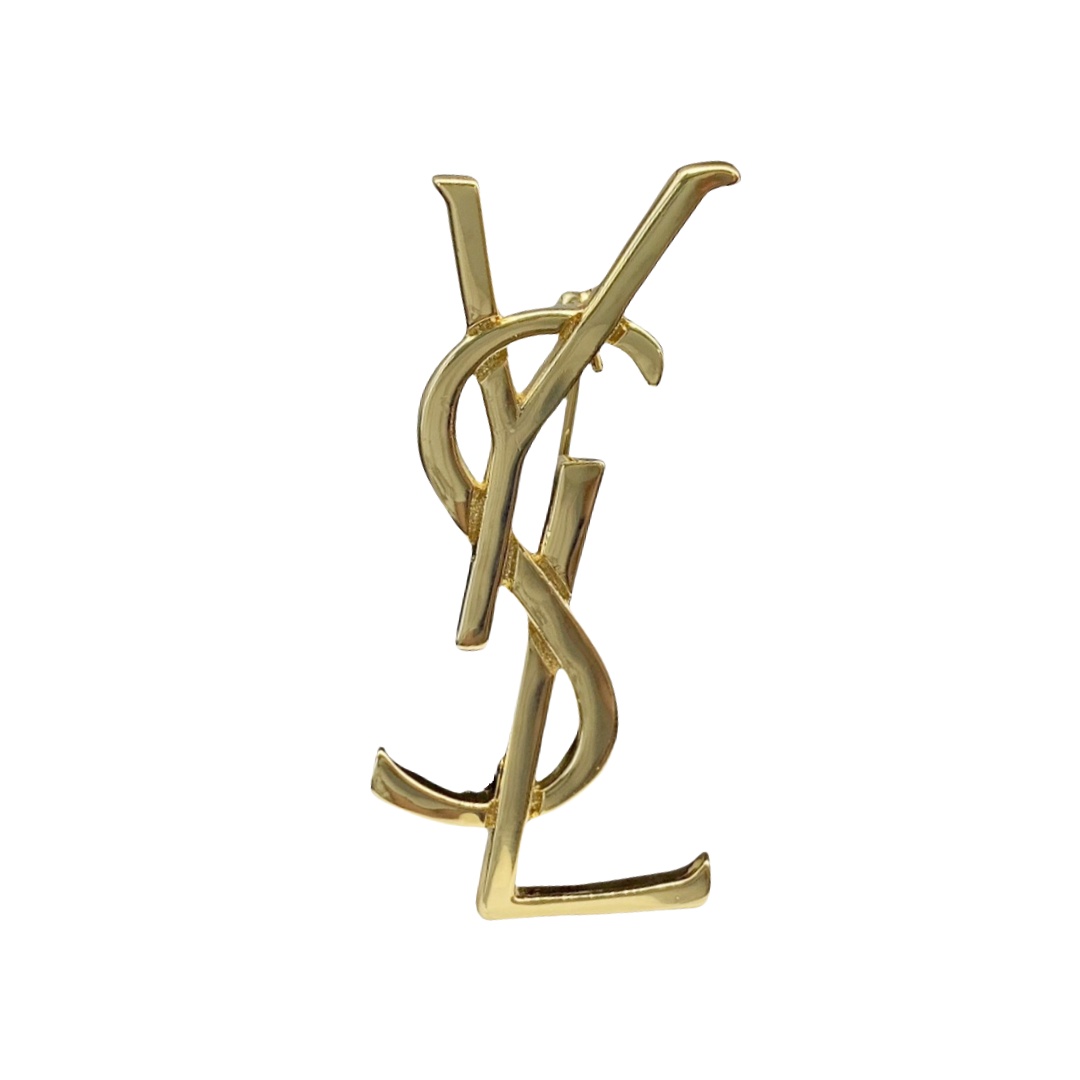 BYB028 YVES LSY LOGO Brooch pin in metal - ccjewelryacc