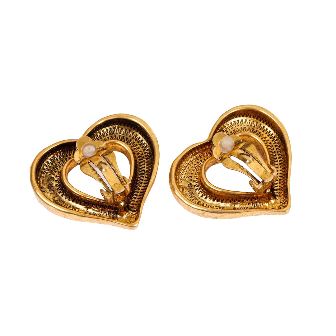YYE071 YVES Heart clip on earring - ccjewelryacc