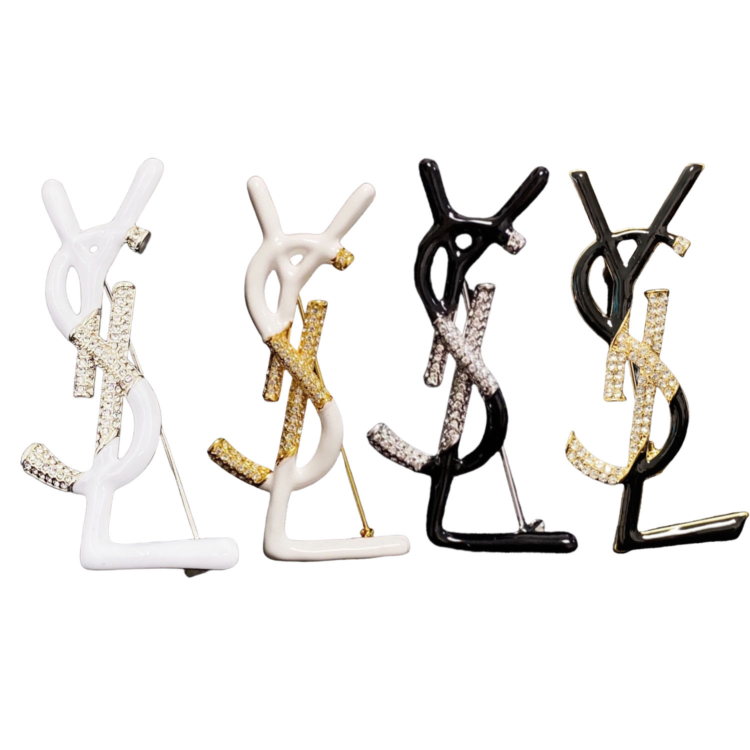 BYB031  LSY Logo Monogram Brooch Pin - ccjewelryacc