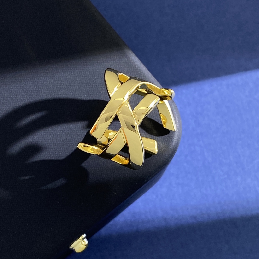 YYR003 YVES OPYUM twist ring in metal - ccjewelryacc