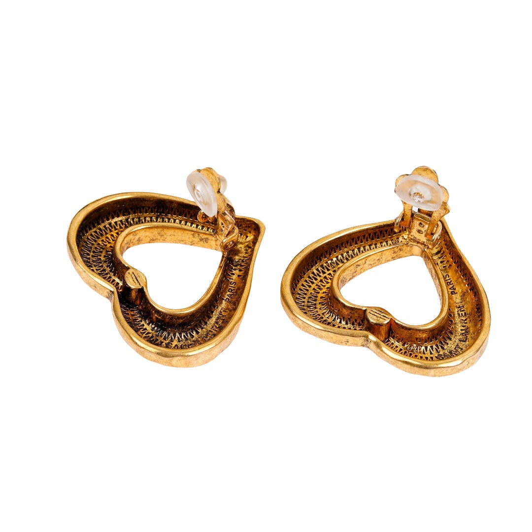 YYE071 YVES Heart clip on earring - ccjewelryacc