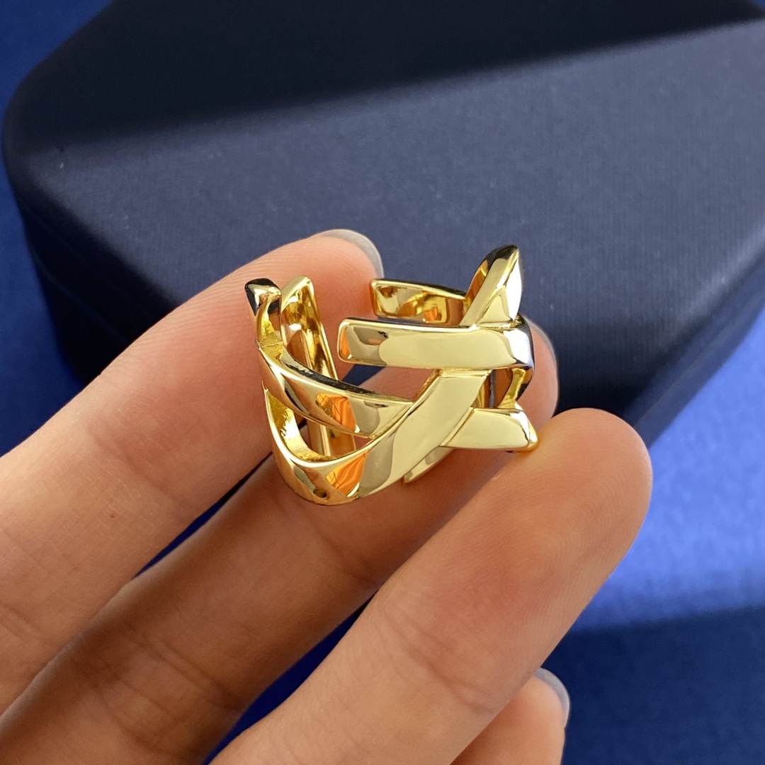 YYR003 YVES OPYUM twist ring in metal - ccjewelryacc