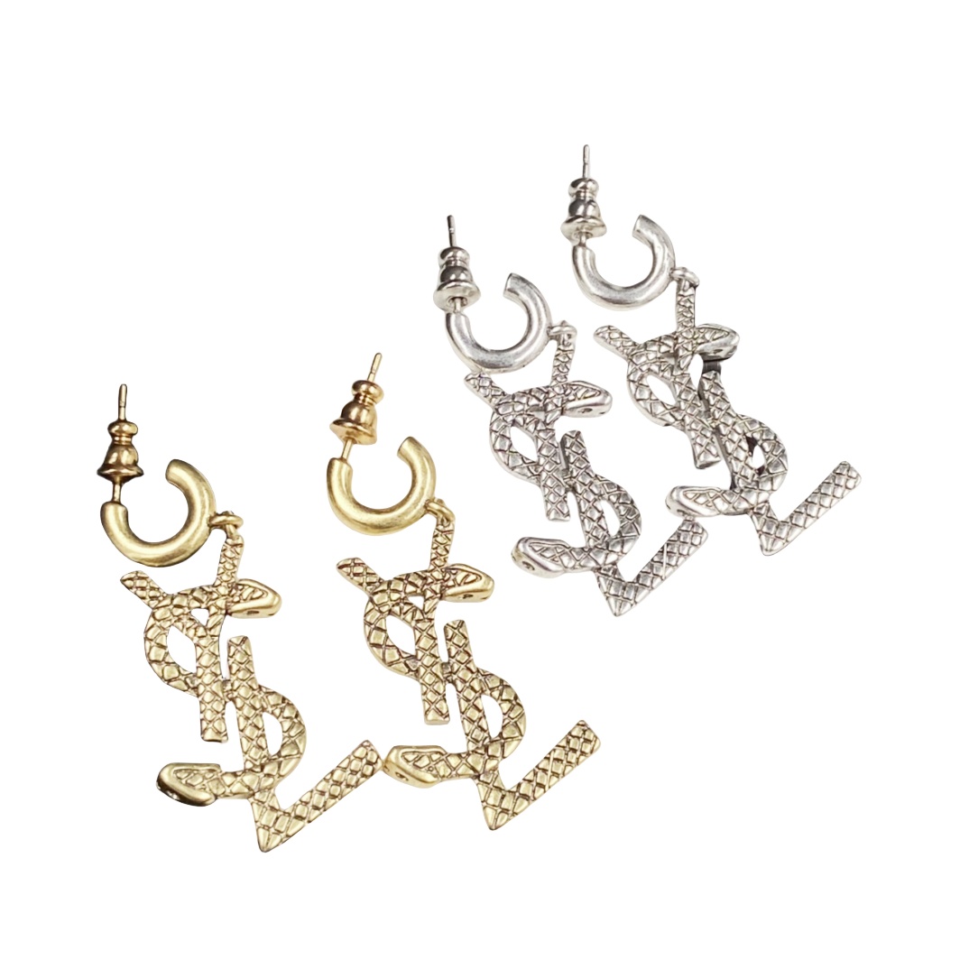 YYE029 Snake texture LSY earrings - ccjewelryacc