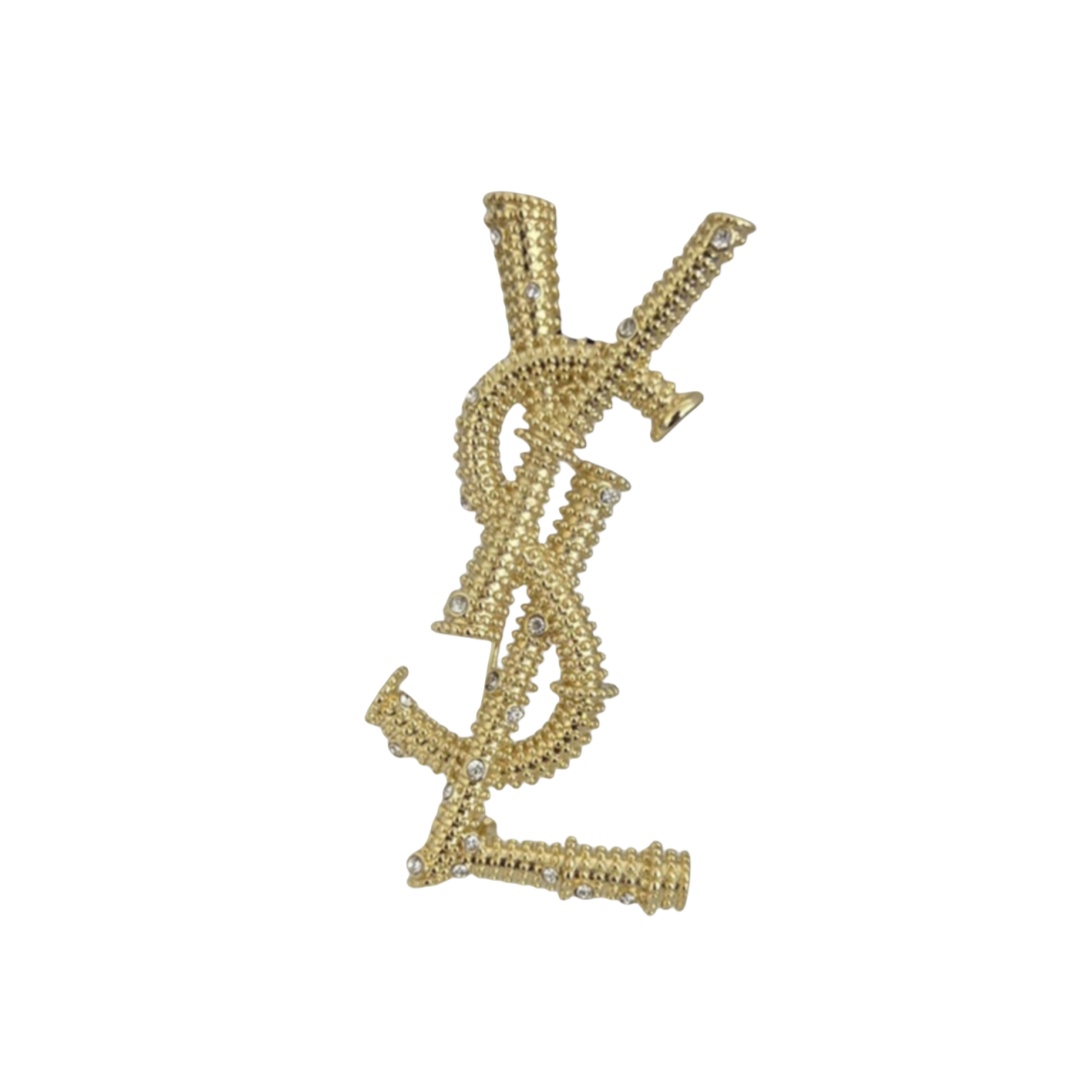 BYB029 YVES LSY Logo Brooch - ccjewelryacc
