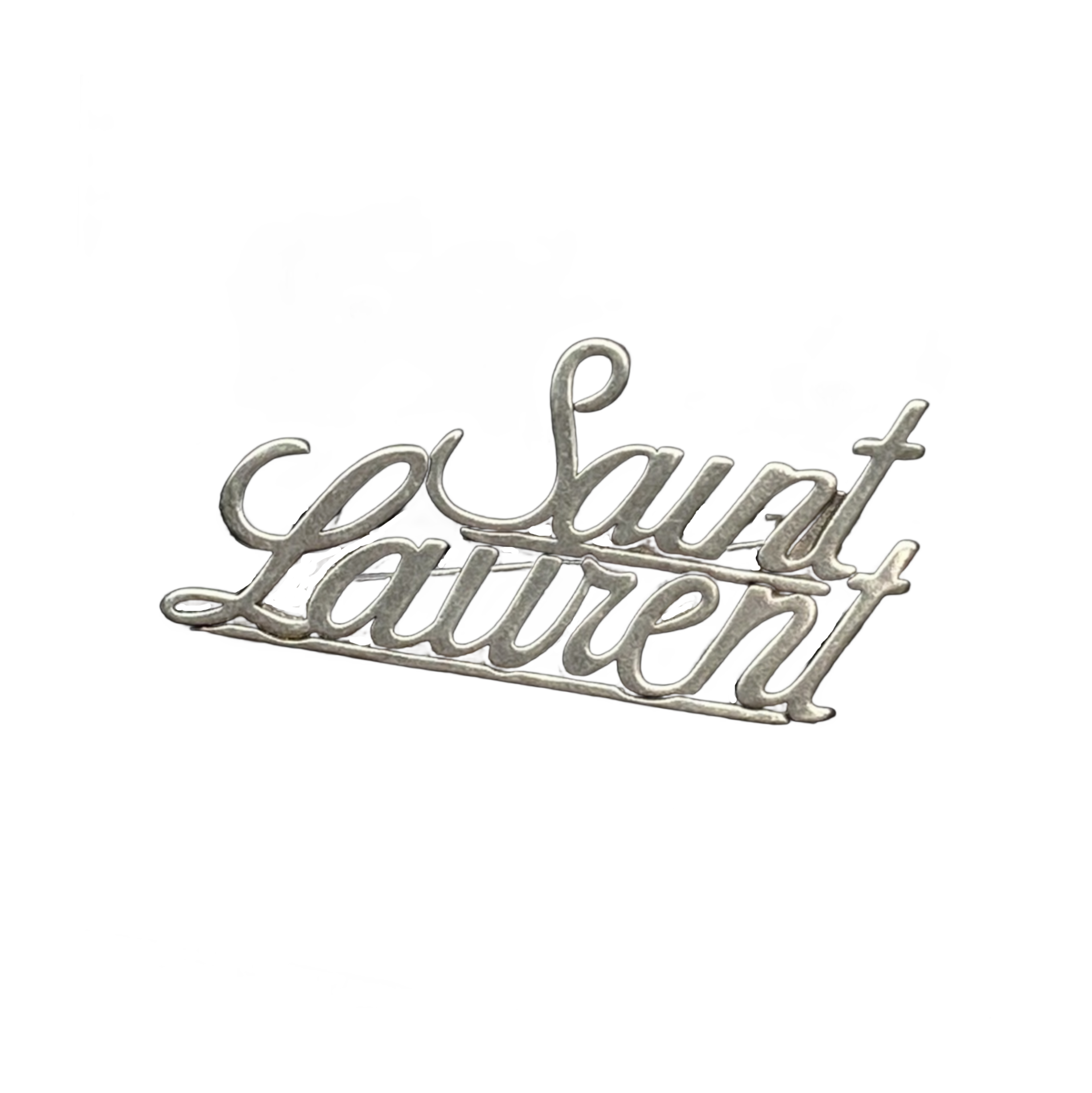 BYB052 Laurent saint letter brooch pin in metal - ccjewelryacc