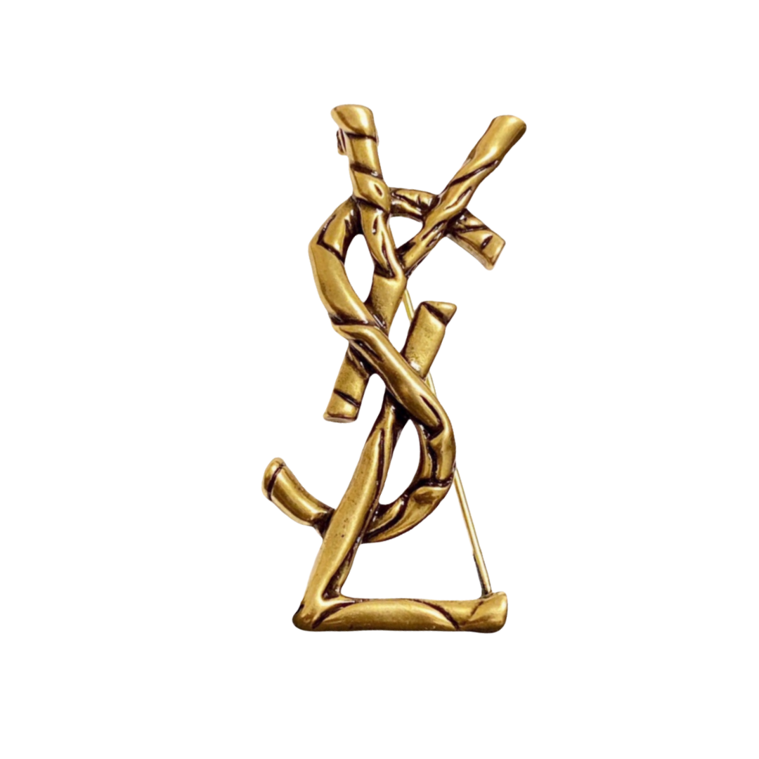 BYB048 Bronze texture LSY brooch pin - ccjewelryacc