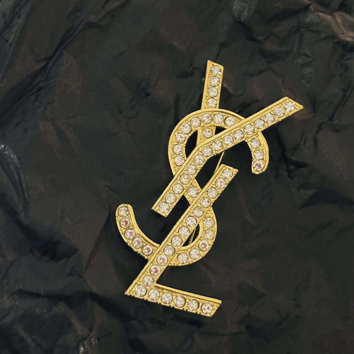 BYB007 Full crystal Y Letter brooch pin - ccjewelryacc