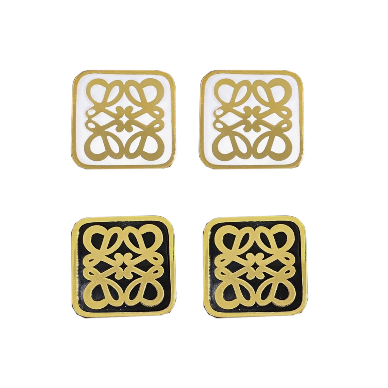 LWE037 Square Loewi stud earring - ccjewelryacc