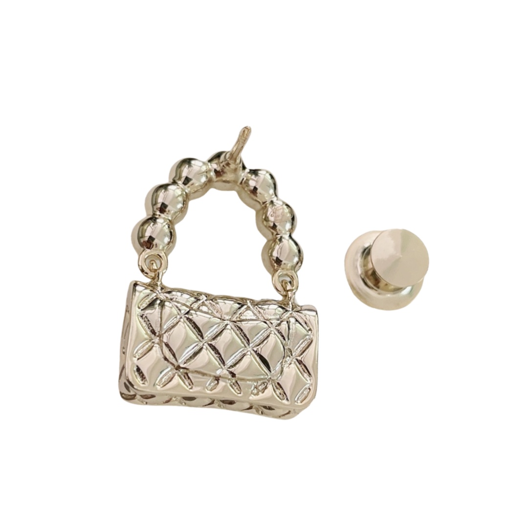 BCB454 Metal pearl cc bag brooch pin - ccjewelryacc