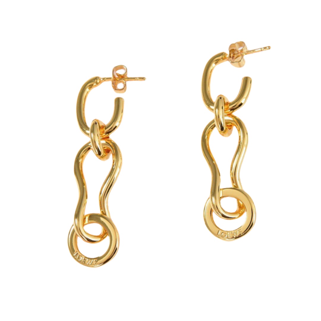 LWE040 Loewi Anagram drop earrings - ccjewelryacc