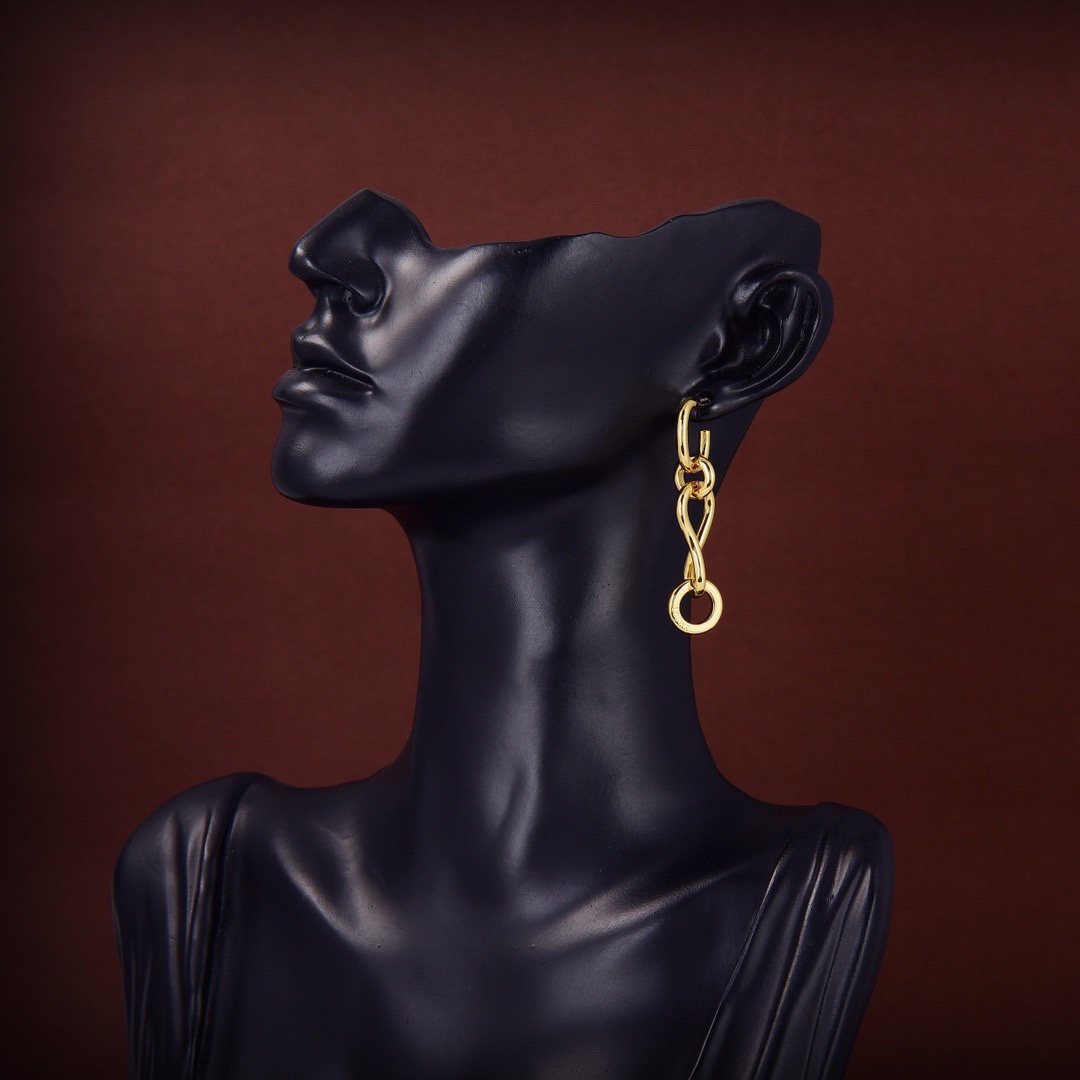 LWE040 Loewi Anagram drop earrings - ccjewelryacc