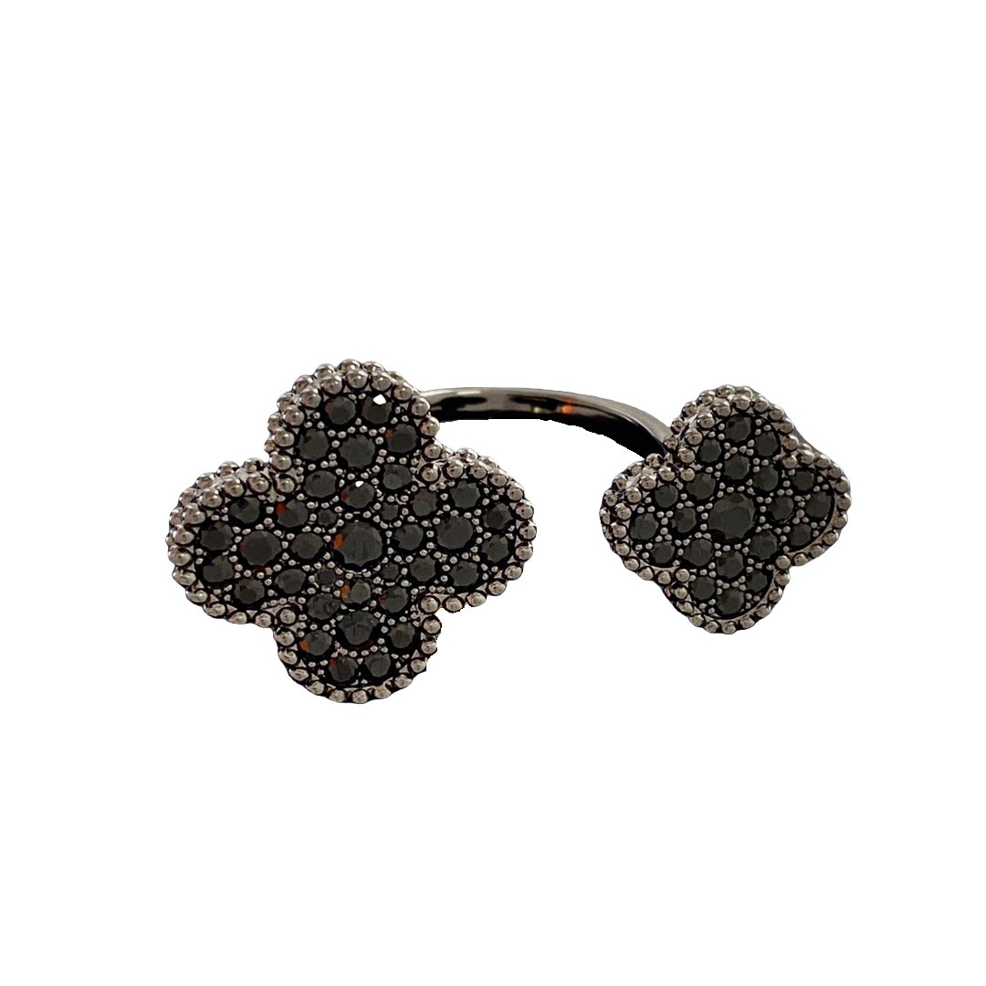 VCR008 Black VCA Magic alhambra stone Ring - ccjewelryacc