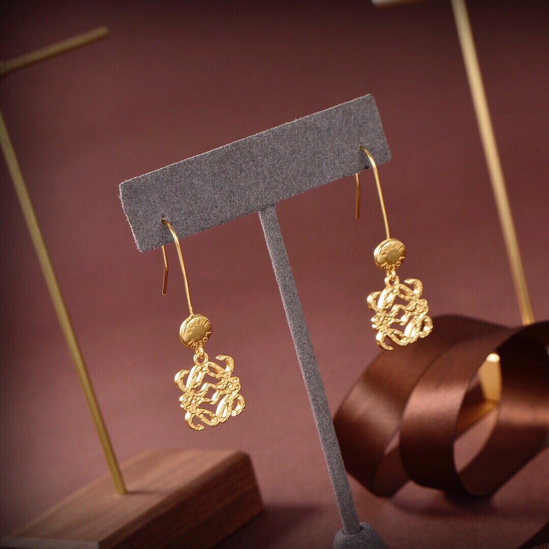 LWE004 Loewi Anagram drop earring - ccjewelryacc