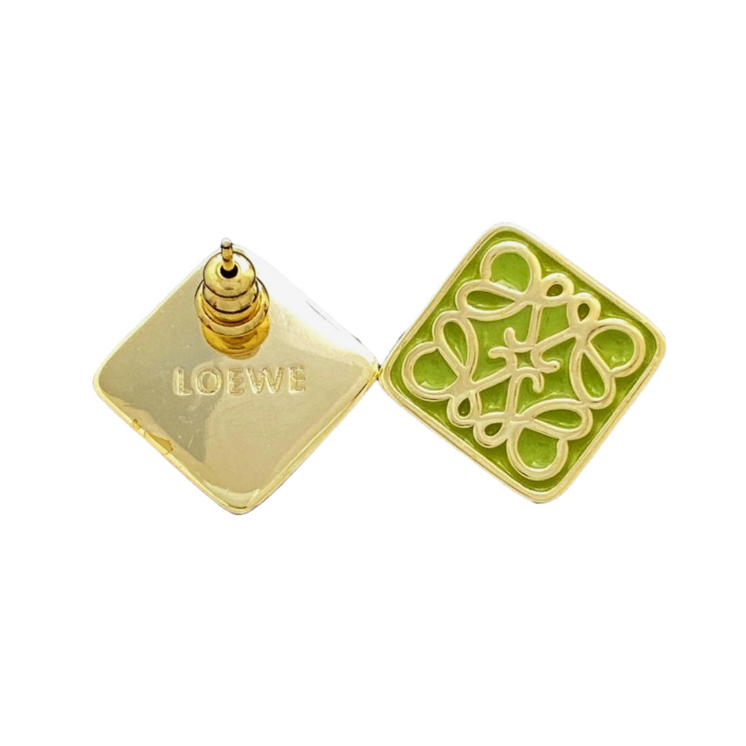 LWE022 Loewi Anagram logo stud earring - ccjewelryacc