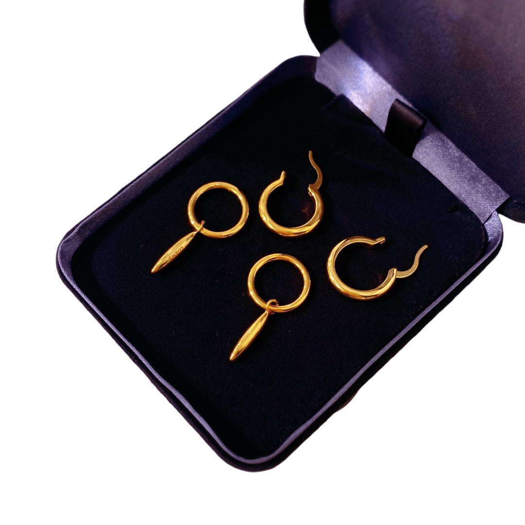 LWE035 Loewi Anagram drop earring - ccjewelryacc