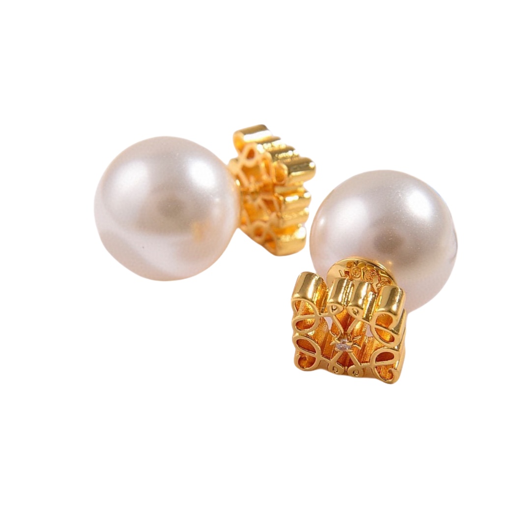 LWE048 Loewi Anagram Pearl earring - ccjewelryacc
