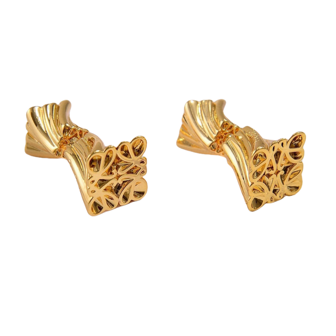 LWE054 Loewi twisty Anagram earring - ccjewelryacc