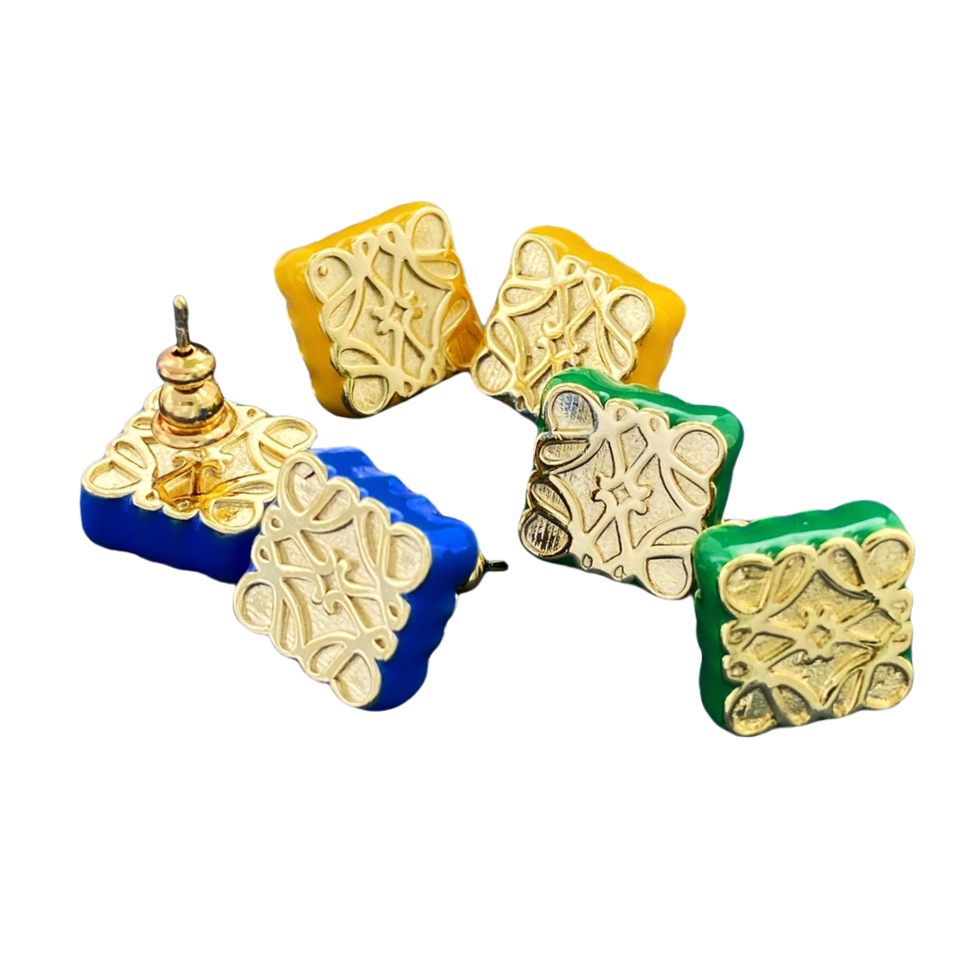 LWE006 Loewi Anagram stud earring - ccjewelryacc