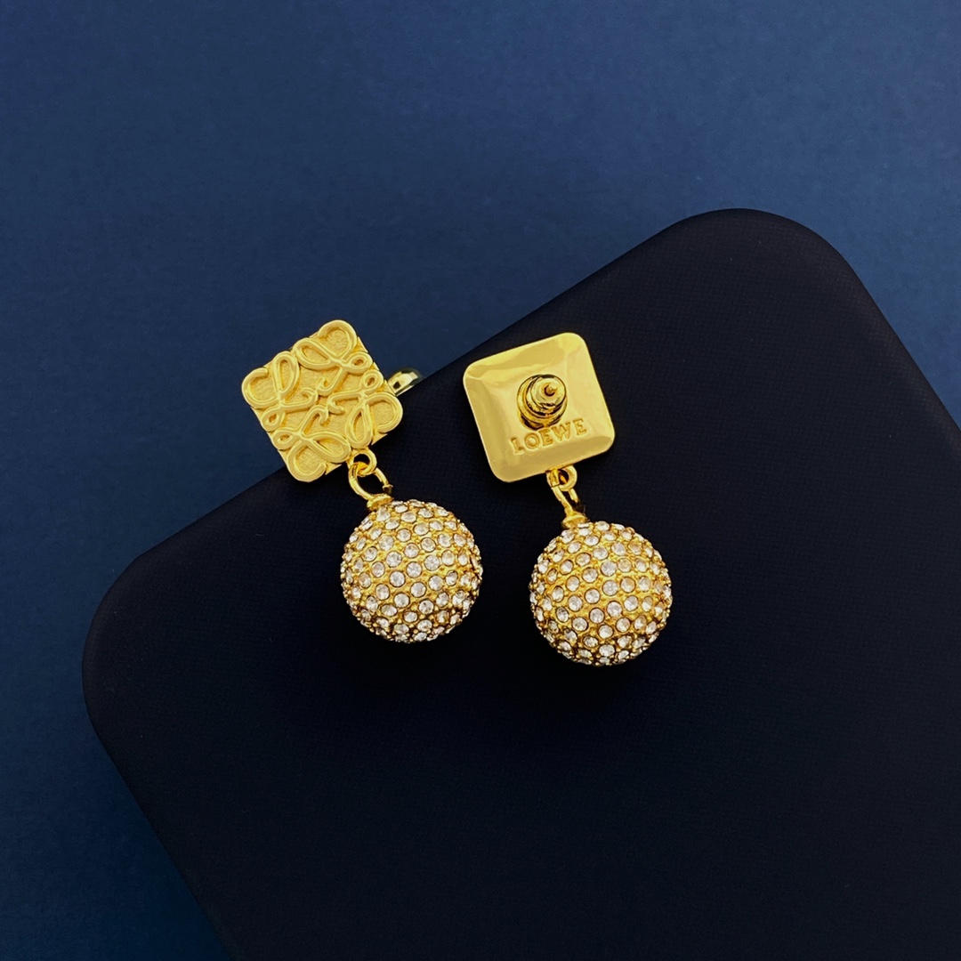 LWE019 Loewi Anagram drop earring - ccjewelryacc