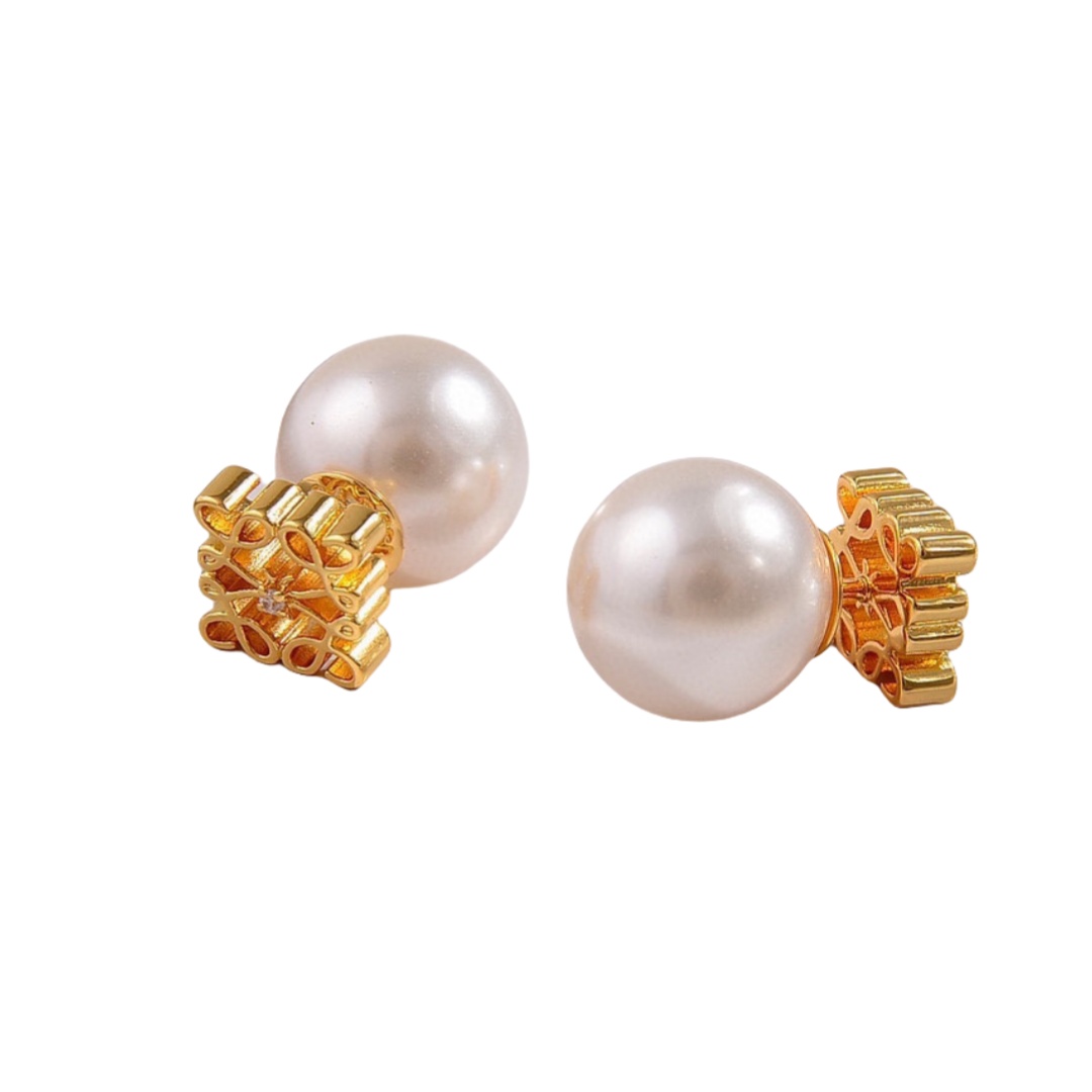 LWE048 Loewi Anagram Pearl earring - ccjewelryacc