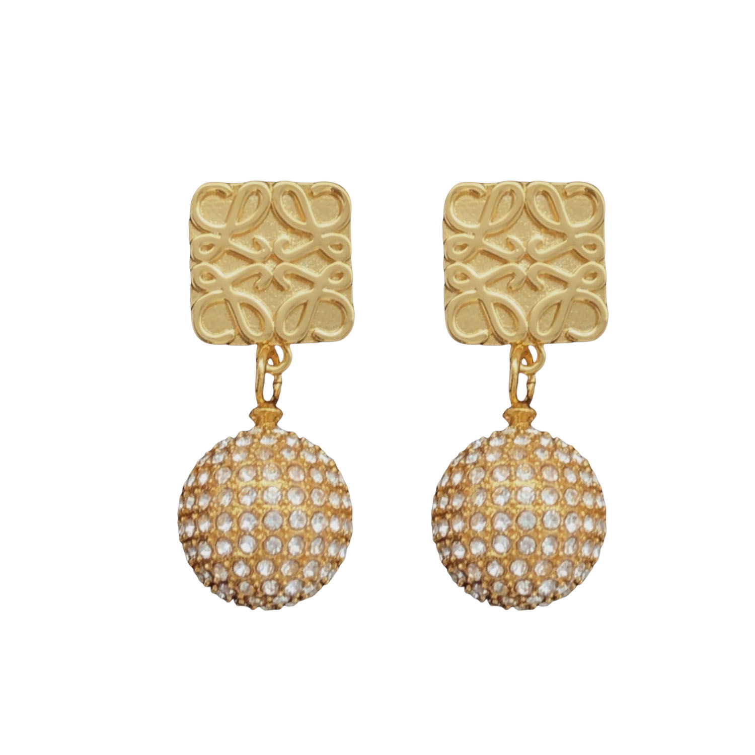LWE019 Loewi Anagram drop earring - ccjewelryacc