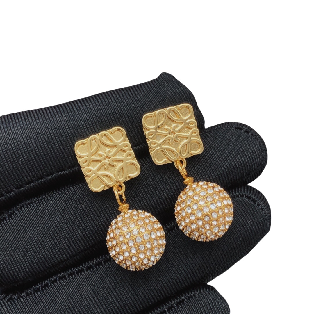 LWE019 Loewi Anagram drop earring - ccjewelryacc