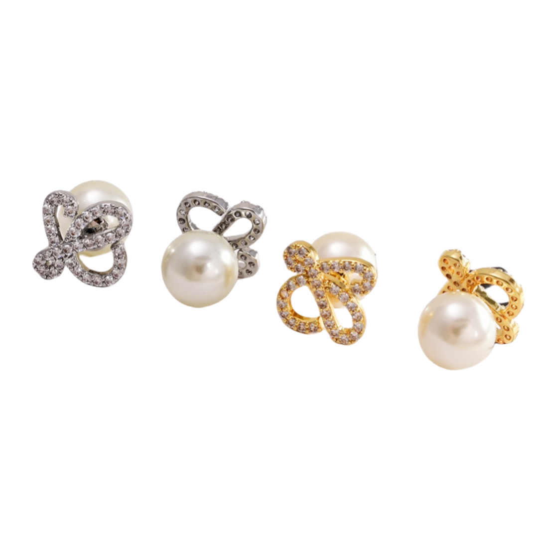LWE045 Loewi Anagram pearl crystal earring - ccjewelryacc