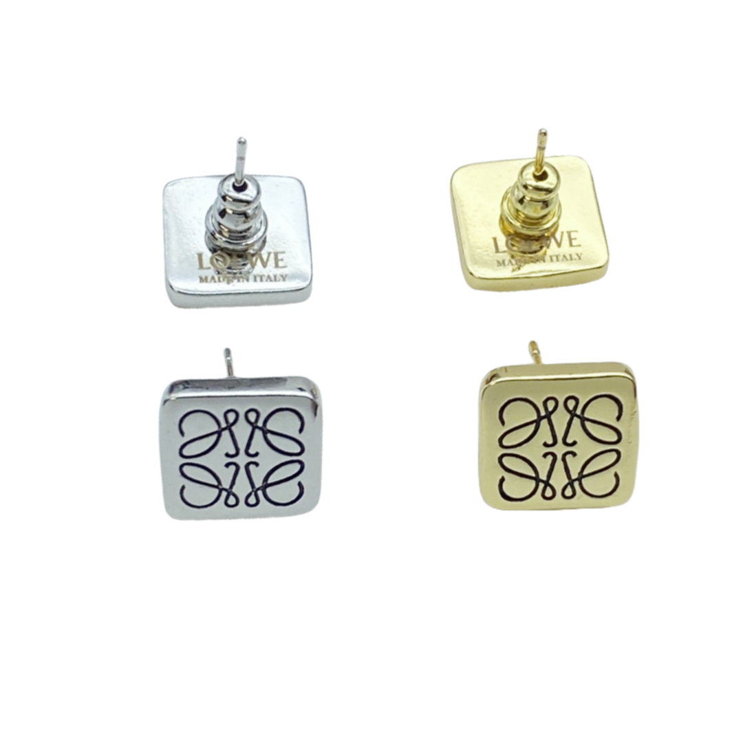 LWE038 Loewi Square Anagram stud earring - ccjewelryacc