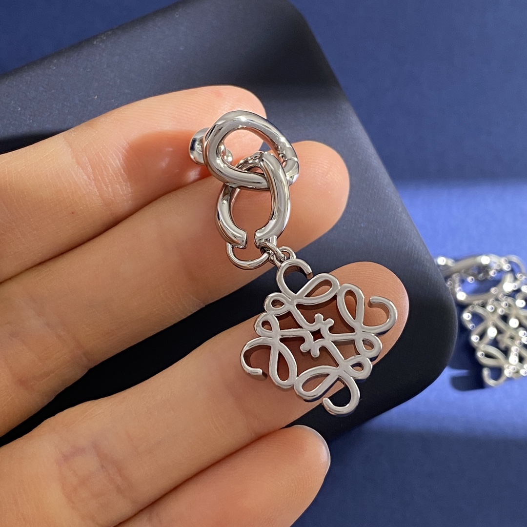 LWE029 LOEWI Anagram gold-plated earrings - ccjewelryacc