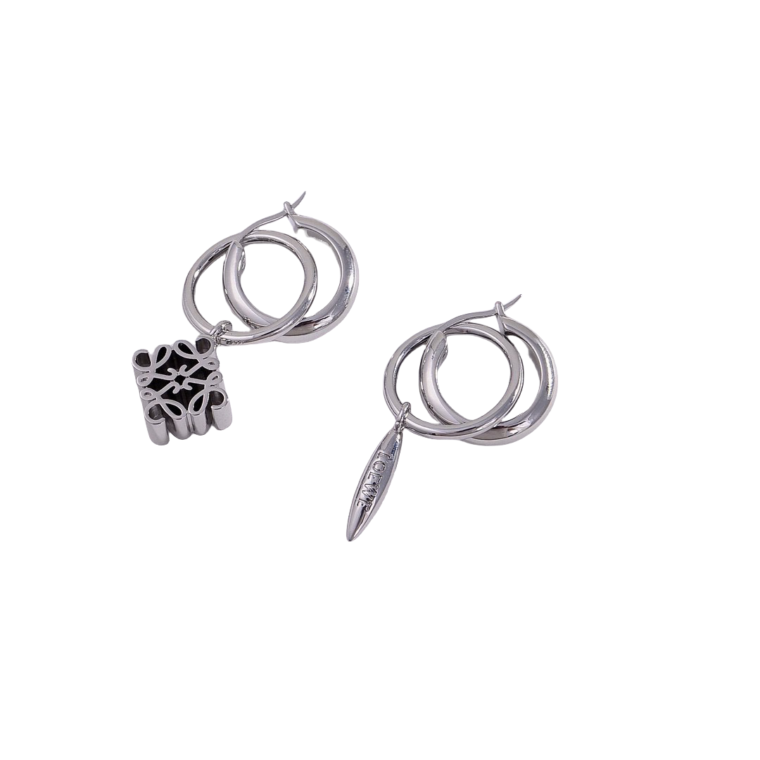 LWE047 Loewi Anagram earring in metal - ccjewelryacc