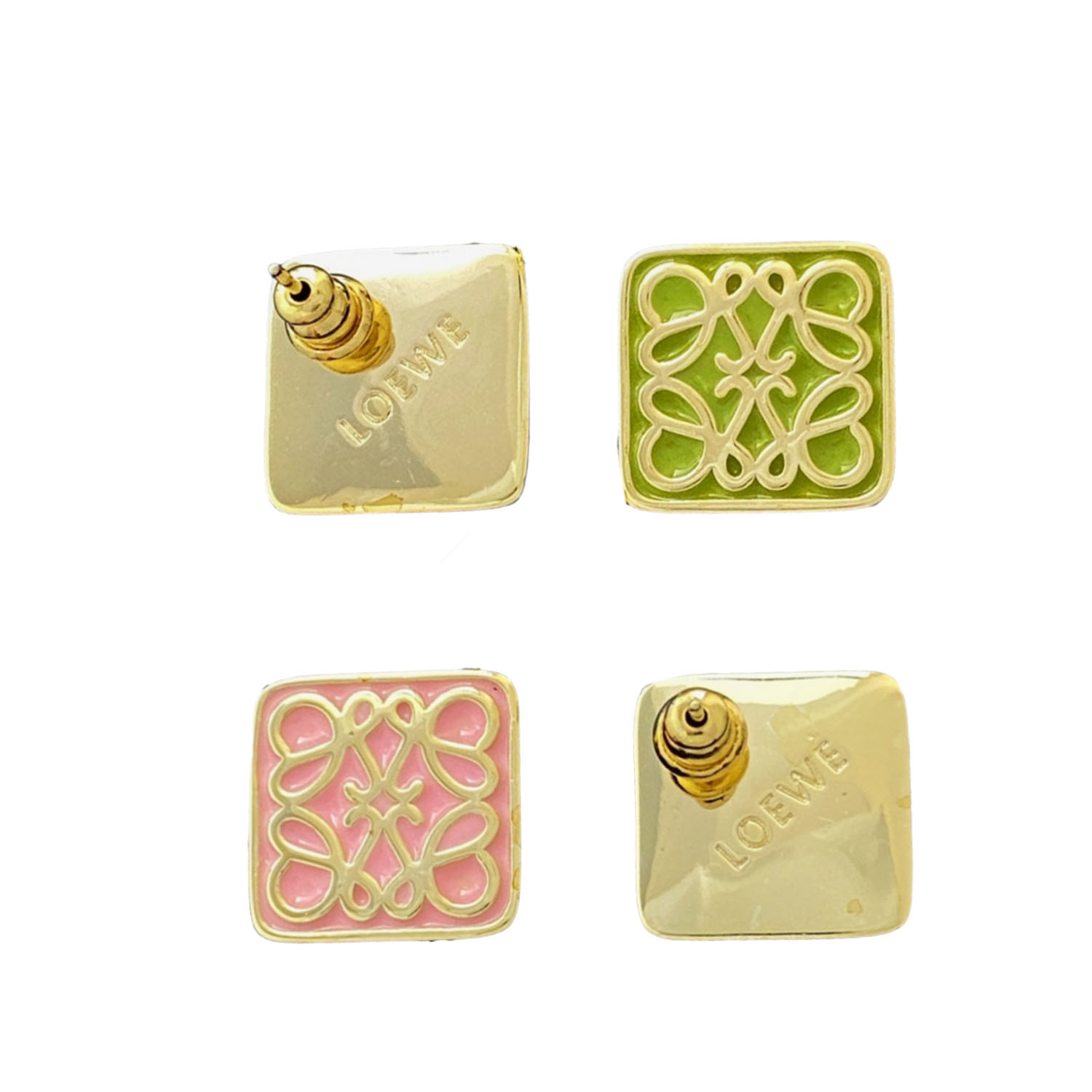 LWE022 Loewi Anagram logo stud earring - ccjewelryacc