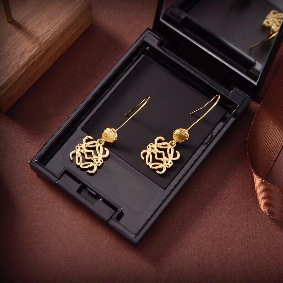 LWE004 Loewi Anagram drop earring - ccjewelryacc